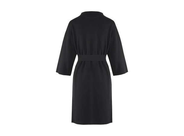 Flannery Dress Black XL Viscose knit dress with belt 
