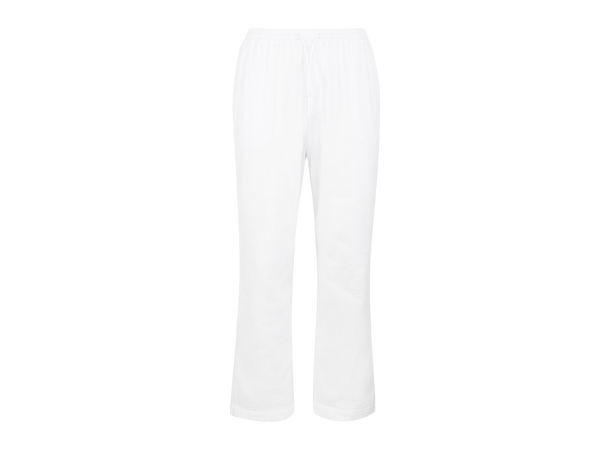 Franki Pants White L Cotton gauze loose pants 