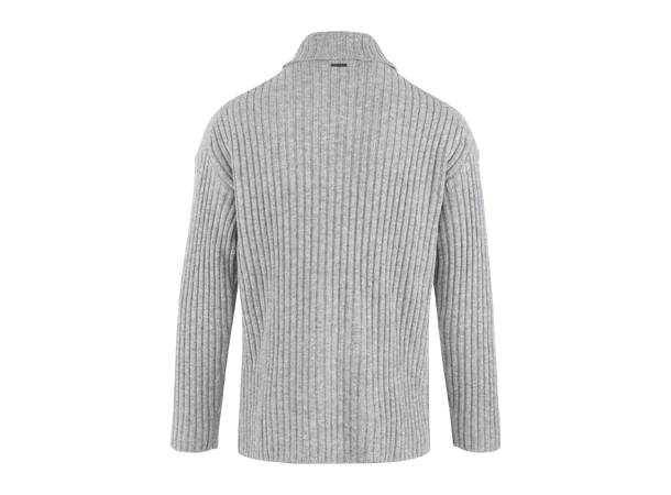 Franklin Turtle Grey Melange M Rib knit wool sweater 