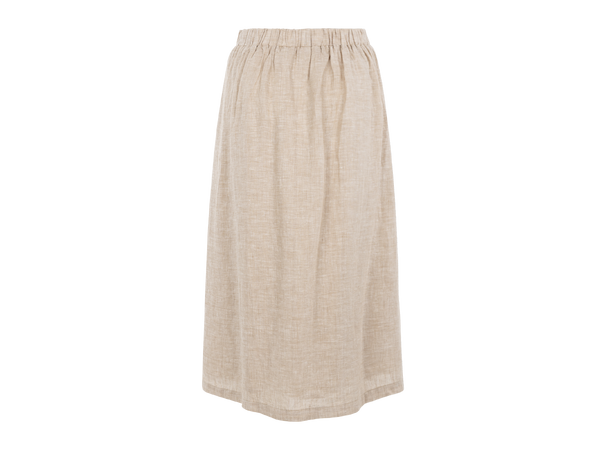 Hilma Skirt Sand XL Linen midi skirt 