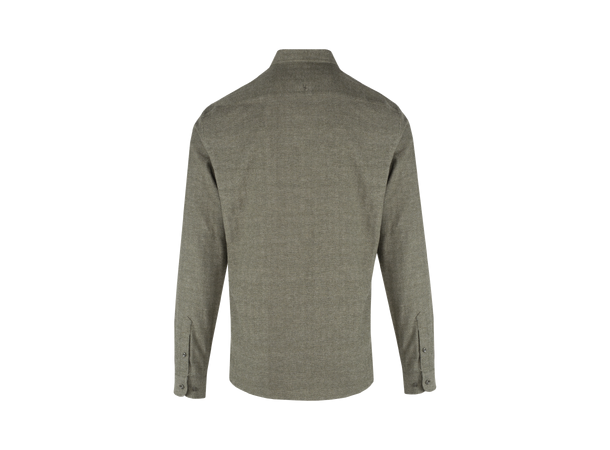 Jon Shirt Forest Night S Brushed herringbone shirt 