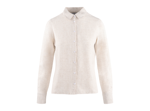 Liza Shirt Sand Melange L Basic linen shirt 