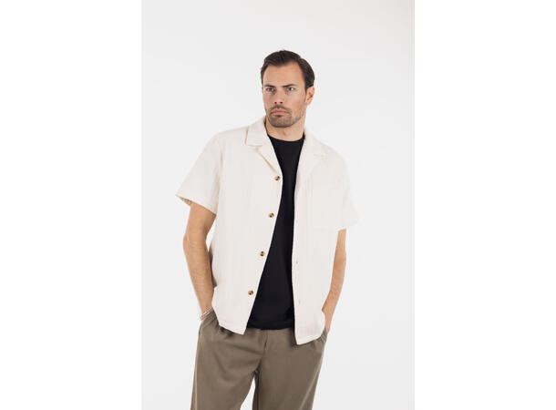 Mezani Shirt Cream L Heavy structure SS shirt 