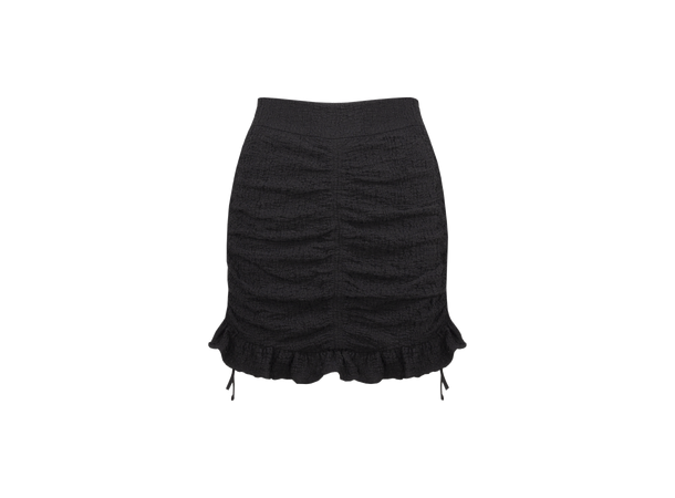 Nirmale Skirt Black M Cotton gathering mini skirt 