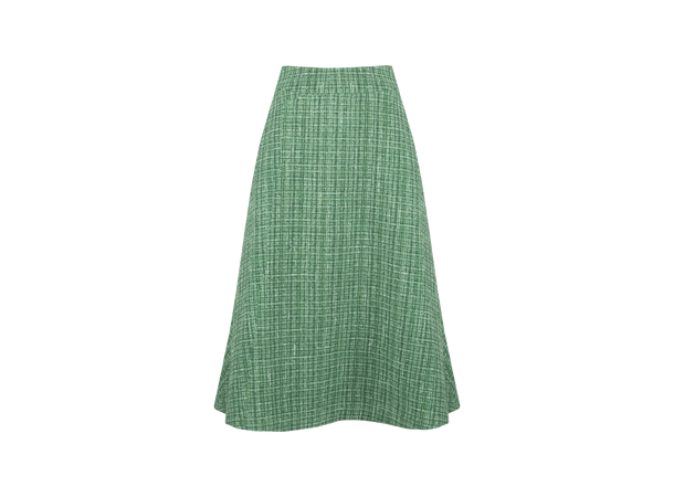 Reese Skirt Green multi XL A-line boucle skirt 
