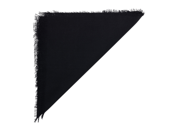 Royal Scarf Black One Size Mercerized merino scarf 