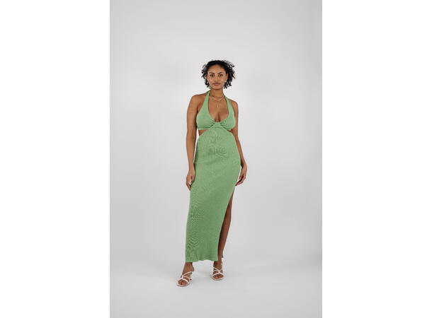 Skylar Dress Green M Cut out knit dress 