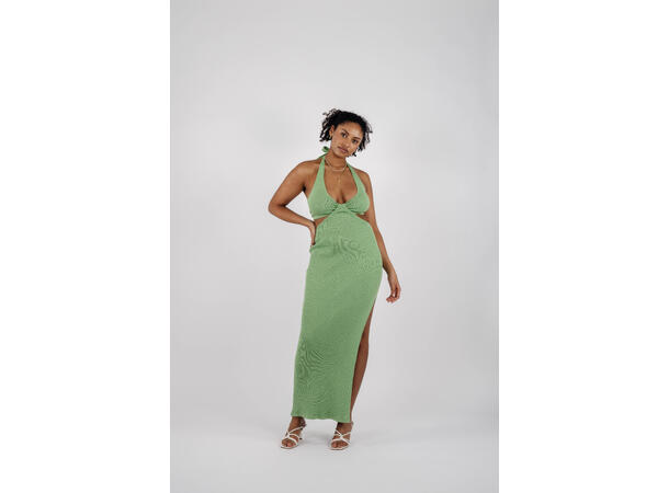 Skylar Dress Green M Cut out knit dress 