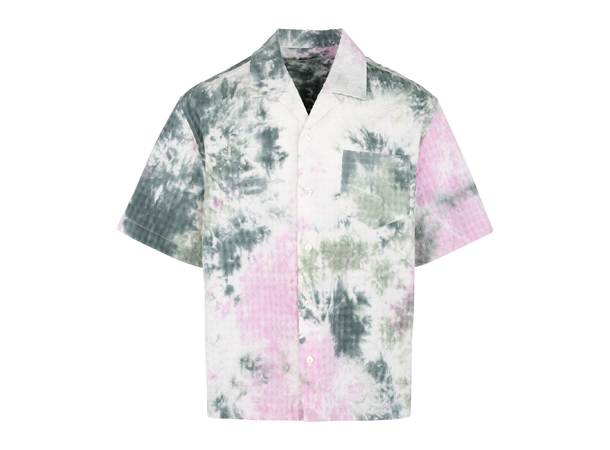 Venzal Shirt Green AOP L AOP cotton crepe SS shirt 