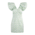 Evi Dress AOP Jade lime M Jaquard flowers dress 