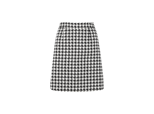 Annabeth Skirt Black AOP XS Houndstooth skirt 