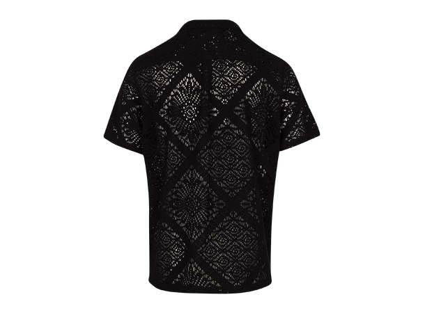 Cain Shirt Black XL Crochet SS shirt 