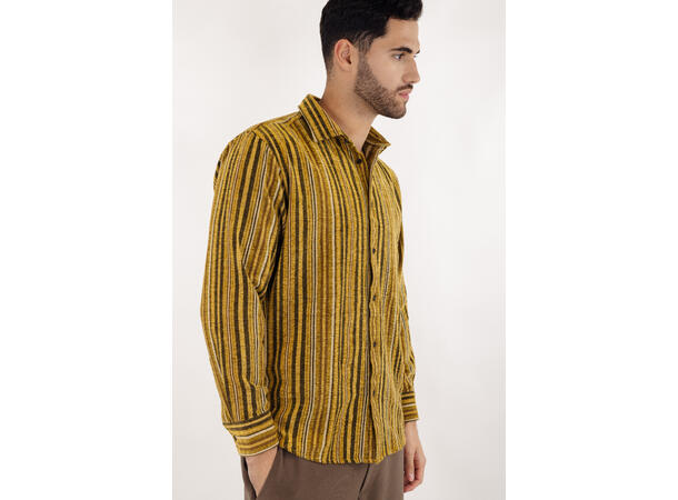 Cedrik Shirt Yellow S Striped boxy shirt 