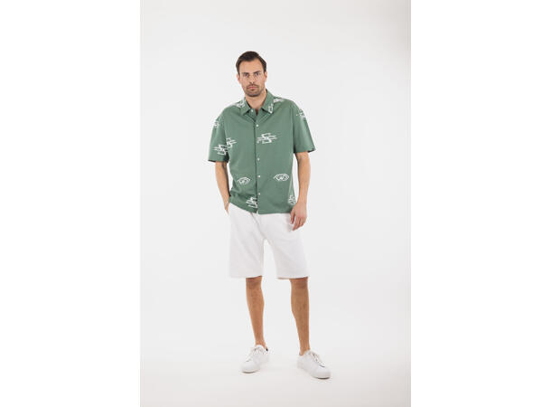 Denzel Shirt Dark Forest L AOP terry SS shirt 