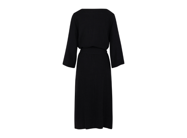 Hedvig Dress Black XS Tie belt midi dress 