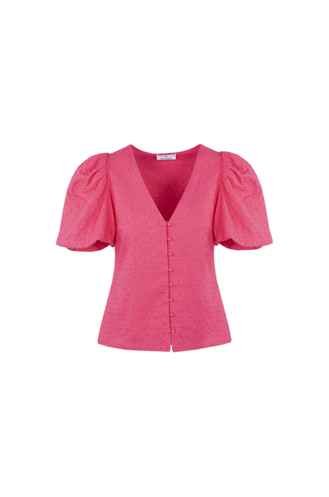 Leja Blouse Shortsleeve broderie anglaise blouse
