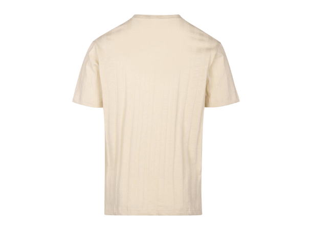 Leonell Tee Cream L Stripe structure t-shirt 