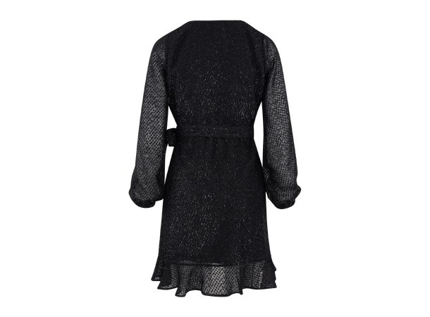 Lindsey Dress Black S Glitter wrap dress 
