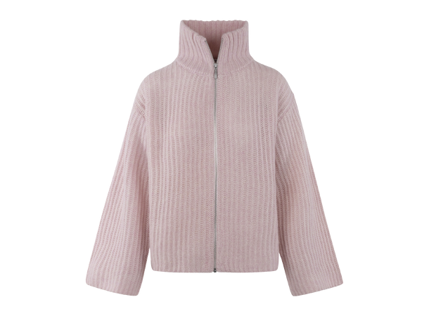 Majken Cardigan Light Pink L Zip wool cardigan 