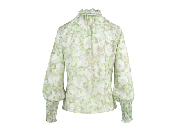 Merry Blouse Green AOP XL Watercolour pattern blouse 
