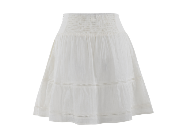 Mikela Skirt White XS Crinkle cotton mini skirt 