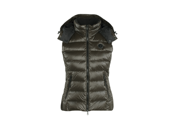 Olivia Down Vest Olive S Glossy down vest 