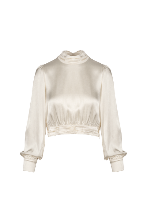 Riri Blouse Short satin blouse