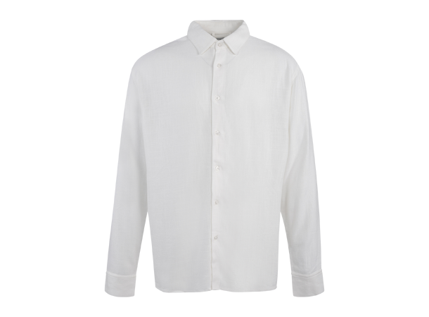 Shawn Shirt White S Wide slub shirt 