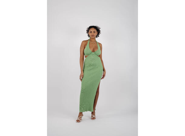 Skylar Dress Green L Cut out knit dress 