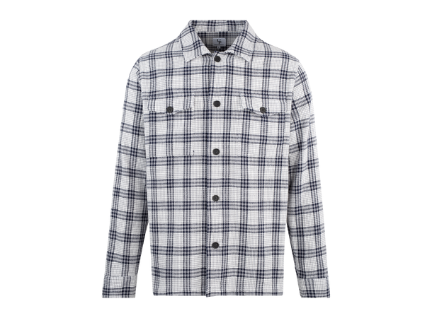 Tiago Overshirt Navy check L Check cotton overshirt 