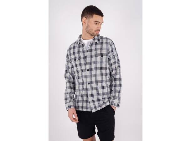 Tiago Overshirt Navy check L Check cotton overshirt 