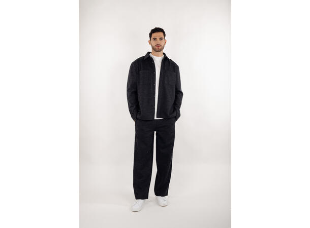 Wu Shirt Charcoal L Wool jersey overshirt