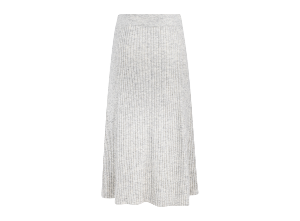 Zadie Skirt Grey Melange M Alpaca rib knit skirt 
