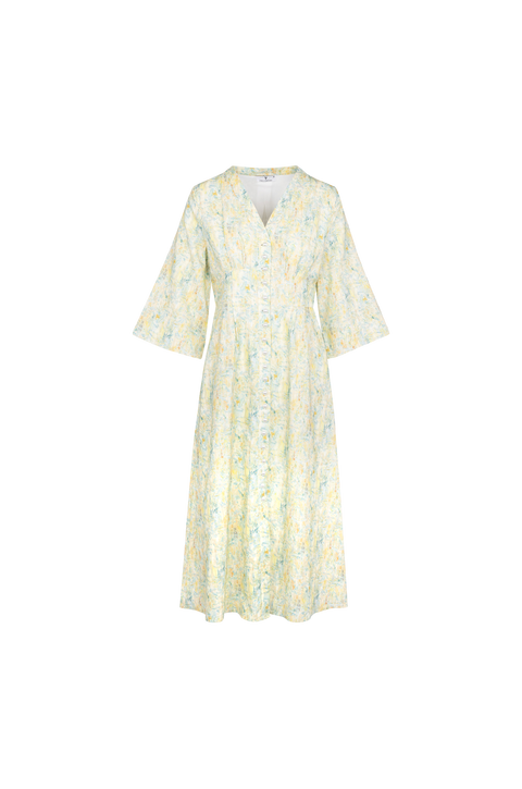 Zoe Dress Midi dress with pearl buttons