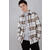 Doomey Overshirt Cream check XXL Check pattern overshirt 