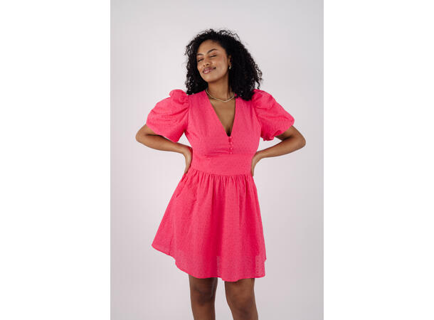 Albertine Dress Fandango Pink XL Short dress broderie anglaise 
