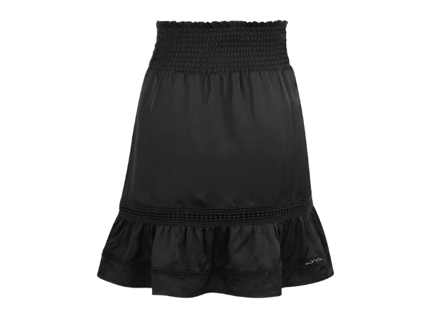 Carly Skirt Black XS Satin lace skirt 