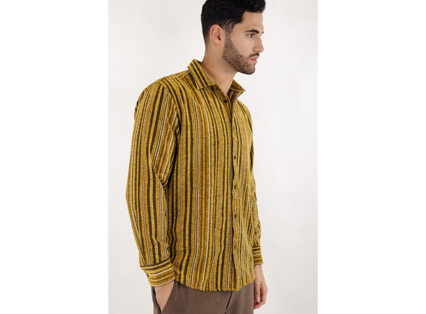 Cedrik Shirt Yellow M Striped boxy shirt 