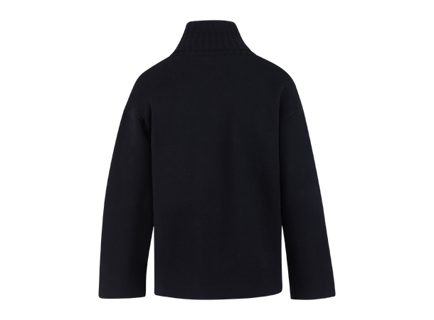 Elly Sweater Black XS T-neck boxy sweater 