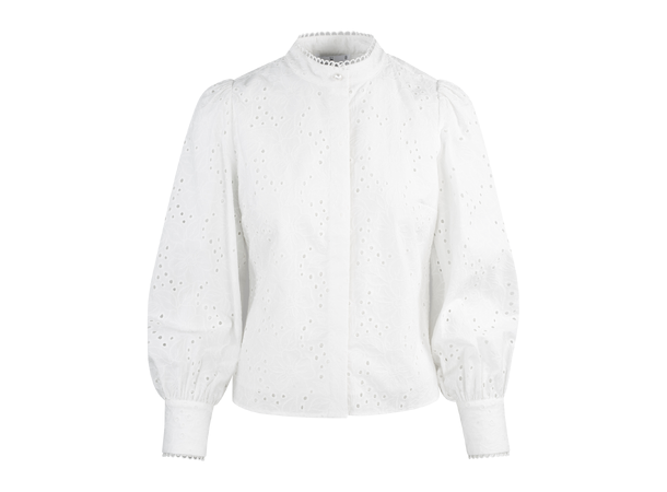 Emilia blouse White L Broderi anglaise blouse 