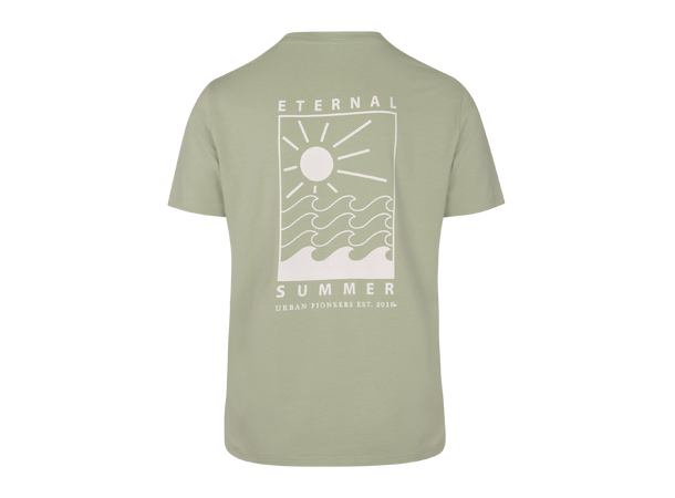 Javier tee Frosty green S Printed bamboo cotton t-shirt 