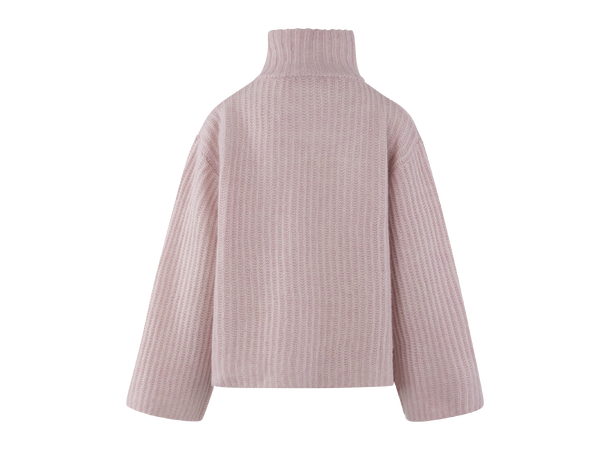 Majken Cardigan Light Pink XL Zip wool cardigan 