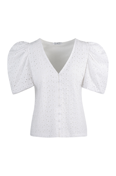 May Top SS cotton embroidery blouse