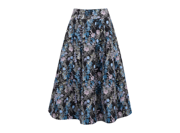 Merry Skirt AOP Night Bloom L Pleated midi skirt 