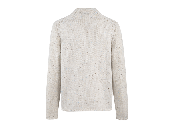 Mozart Sweater Chalk S Neps knit r-neck 