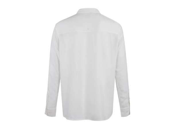 Shawn Shirt White M Wide slub shirt 