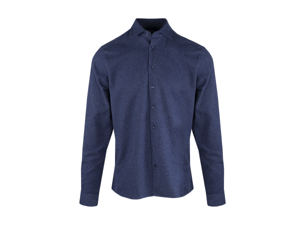 Solan Shirt Navy S Cut away collar flannell shirt 