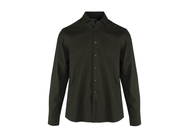 Solan Shirt Olive S Cut away collar flannell shirt 