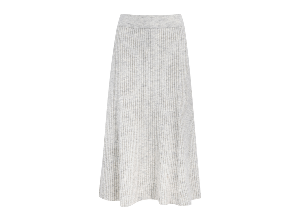 Zadie Skirt Grey Melange L Alpaca rib knit skirt