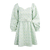 Willow Dress AOP Jade lime XS Jaquard flowers belt dress 